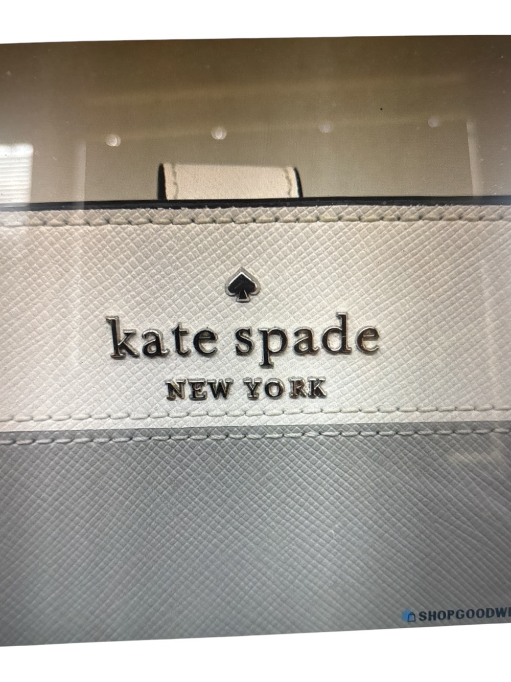 Kate Spade New York Bifold Zip Wallet Gray Colorblock - Picture 3 of 7